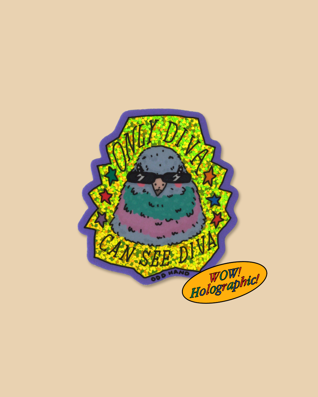 Only Diva Can See Diva Holographic Sticker
