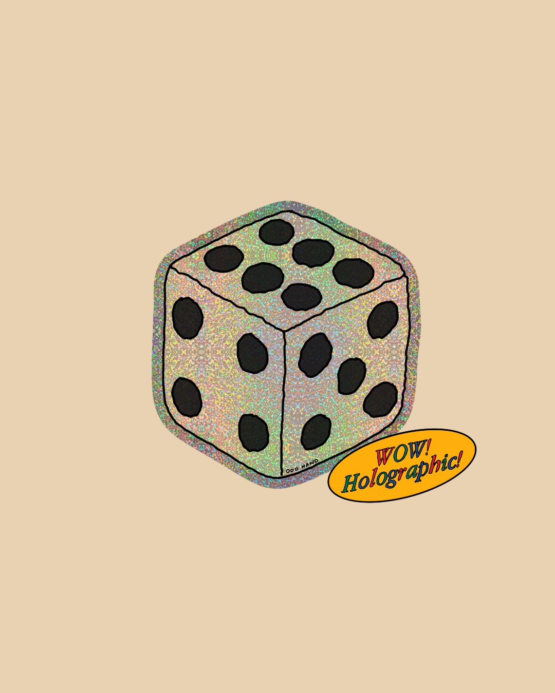 Dice Holographic Sticker
