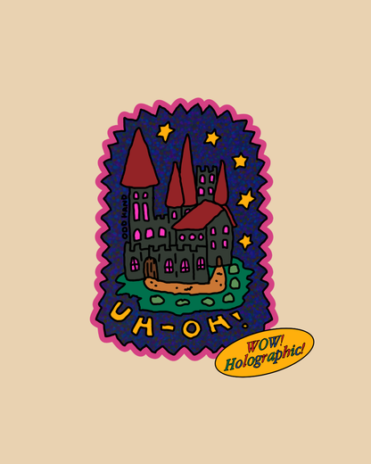 Uh-Oh Holographic Sticker