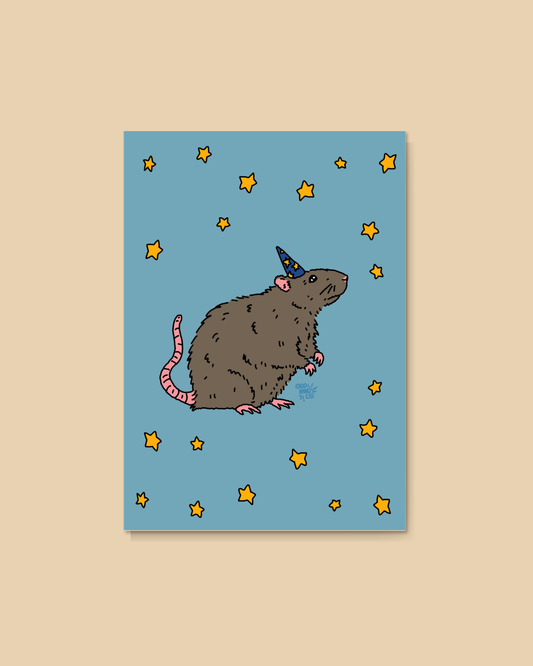 Rat Wizard Postcard