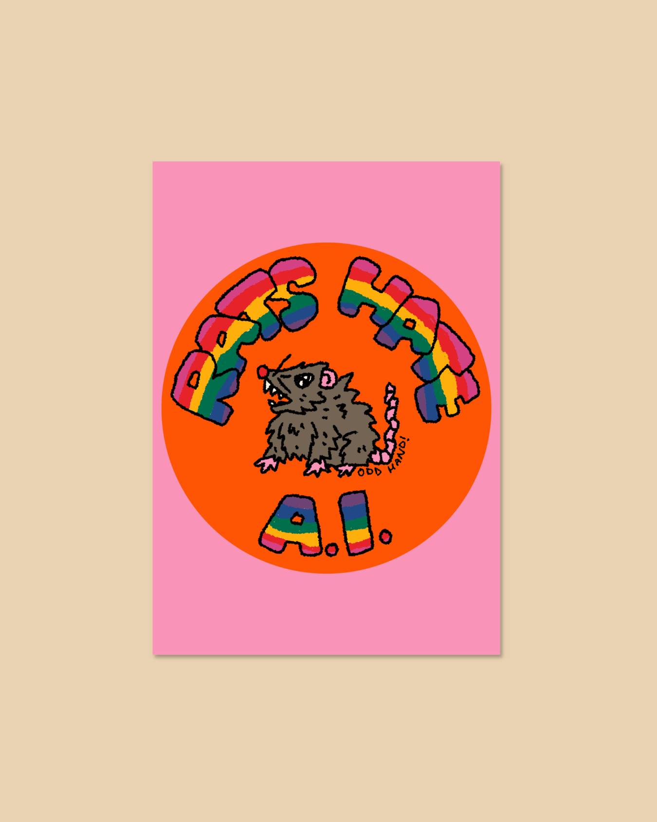 Rats Hate AI Postcard