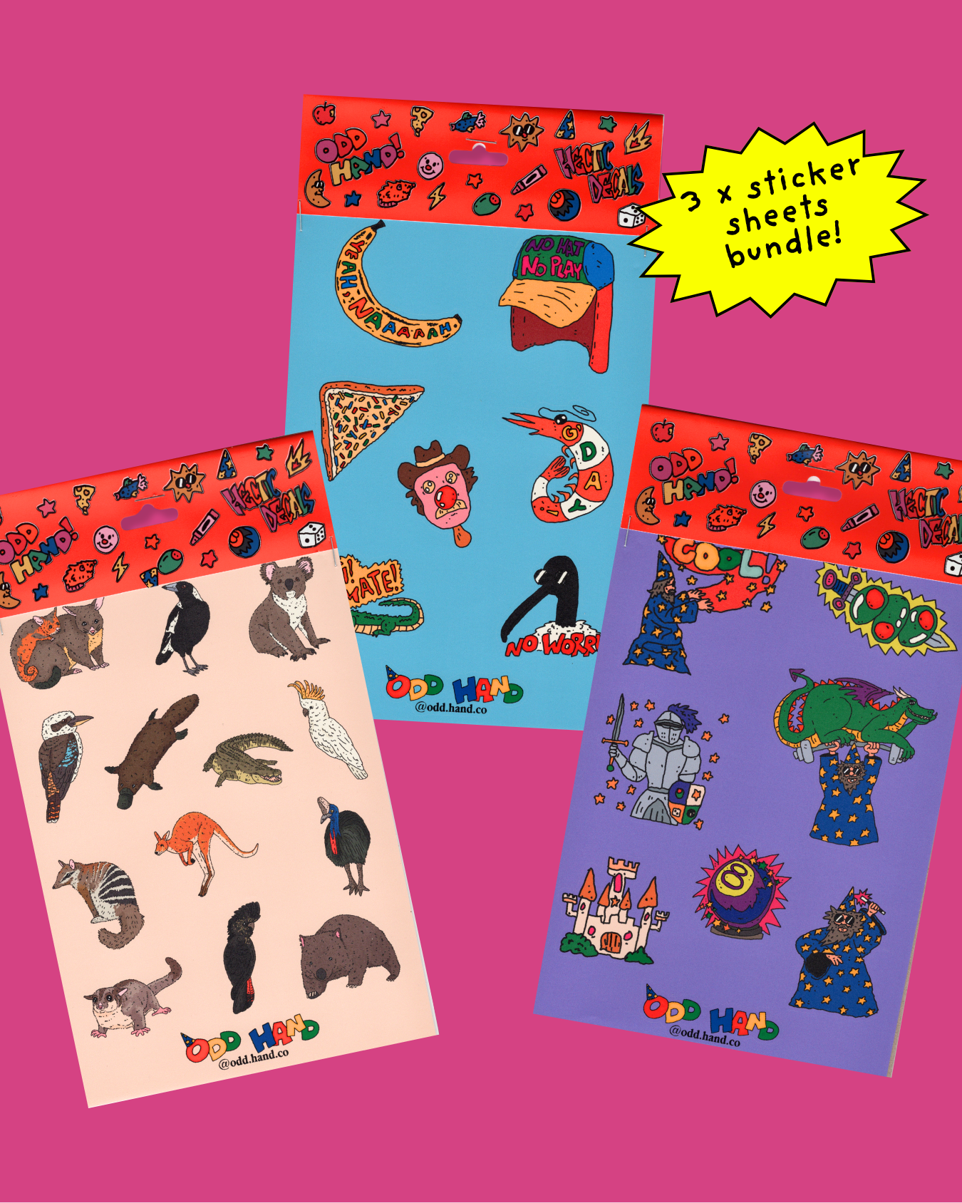 Sticker Sheet Bundle (3 x A5 Sticker Sheets)