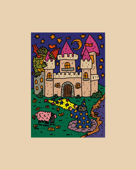 Drama At The Castle Postcard