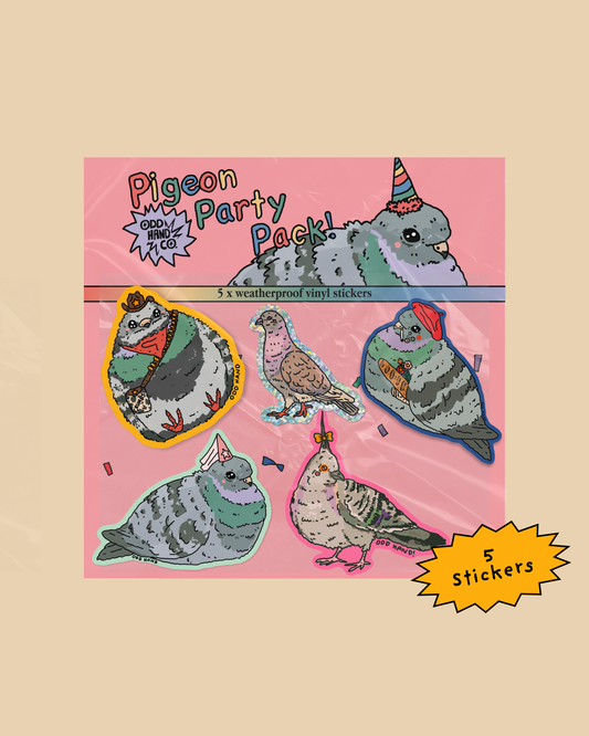 Pigeon Party Pack (5 Stickers)