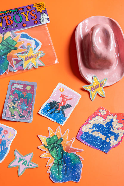 Cowboy Sticker Pack (7 Stickers)
