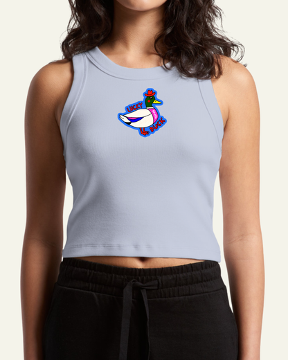 Lucky Duck Organic Rib Crop Tank (By Rat Baby)