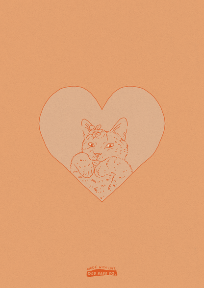 Custom Pet-In-A-Heart Portrait (Line Drawing Version)