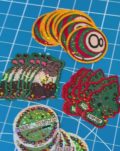 Christmas Gift Stickers (4 Stickers)