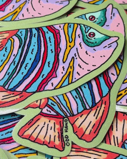 Rainbow Soft Sparkle Fish Sticker